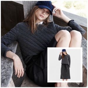Madewell Soho Quilted Sweatshirt Pullover Top